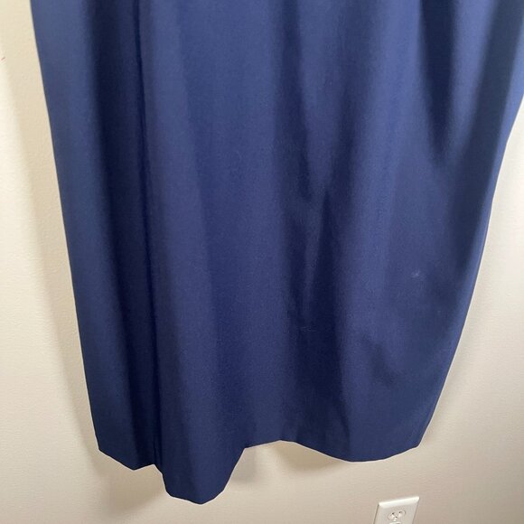 Lilly Pulitzer Brandi Shift Dress Size 12 Navy Blue Beaded Collar Cutout Event - Picture 7 of 12